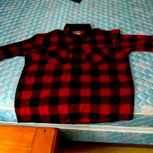 New flannel long sleeve made out of fleece and it is extremely soft and warm